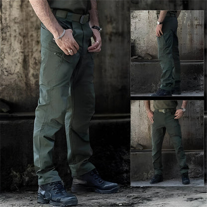 Tactische ademende outdoorbroek met cargozakken khaki