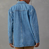 Stijlvolle denim blazer met zakken voor dames | Ideaal voor alle seizoenen
