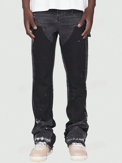 Street Life Casual Herenjeans | Kleurblokken, Losse Pasvorm en Praktische Zakken