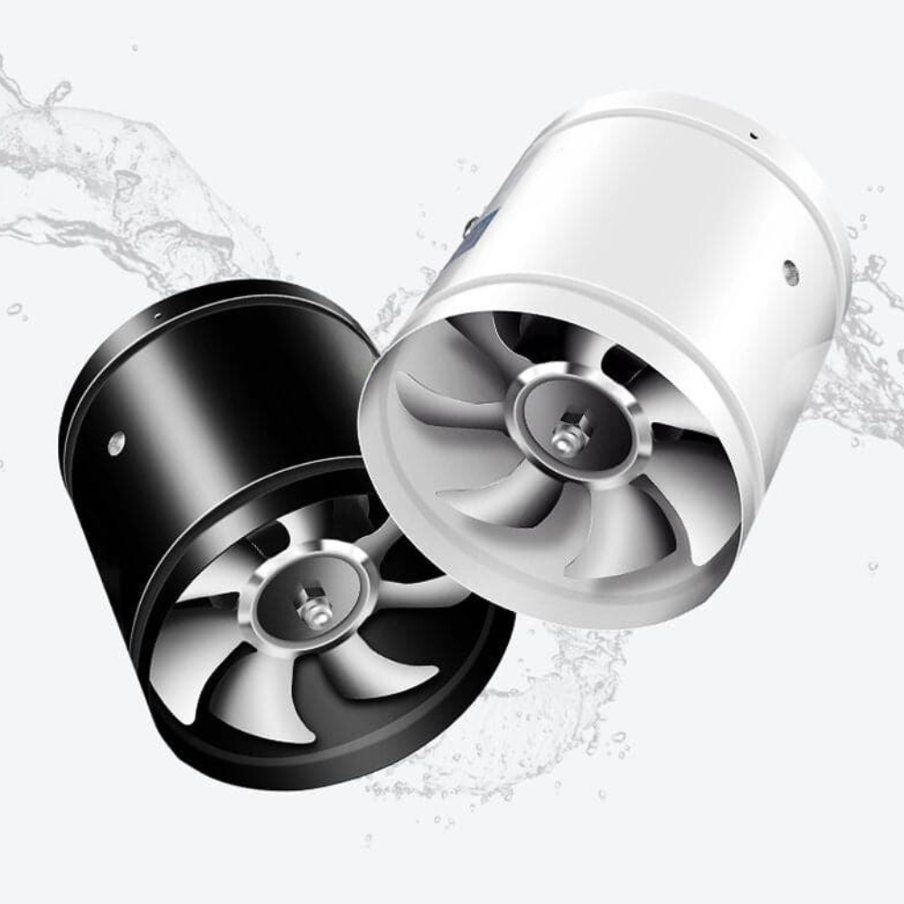 Zwarte en witte snelle turbo-uitlaatventilator