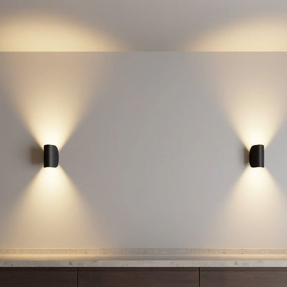 Verstelbare LED-wandlamp met halve maan | modern design voor binnen- en buitengebruik