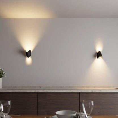 Verstelbare LED-wandlamp met halve maan | modern design voor binnen- en buitengebruik