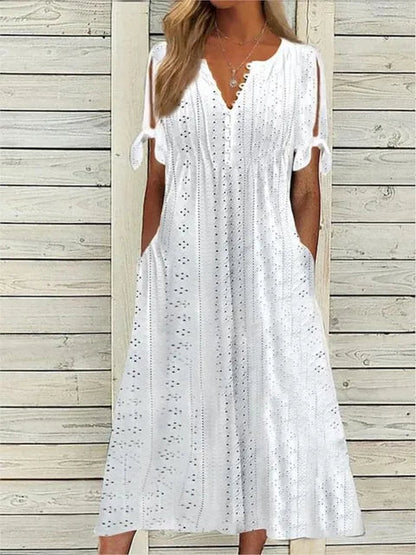Luchtig Zomerjurkje met Elegante Snit Perfect voor Zomers