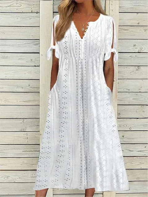 Luchtig Zomerjurkje met Elegante Snit Perfect voor Zomers
