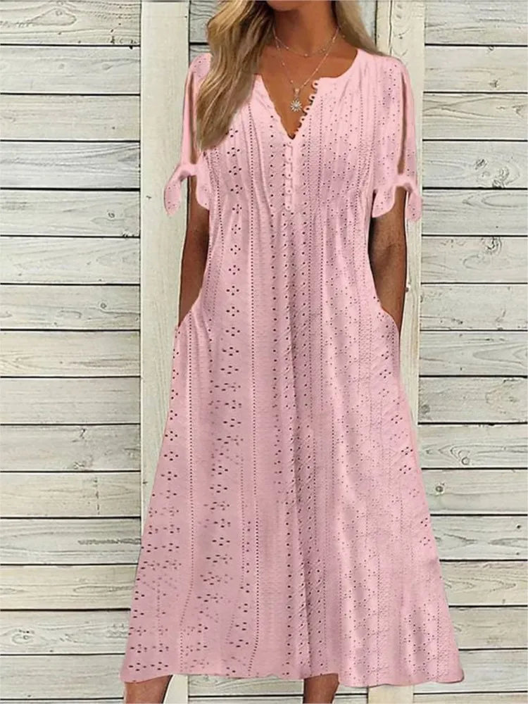Luchtig Zomerjurkje met Elegante Snit Perfect voor Zomers