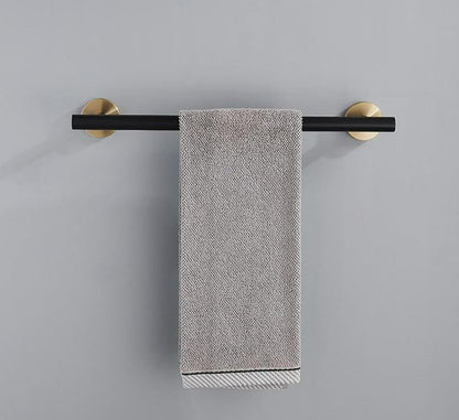Badkameraccessoires Set Zwart Goud – Luxe Roestvrij Staal, Modern Ontwerp voor Stijlvolle Badkamer
