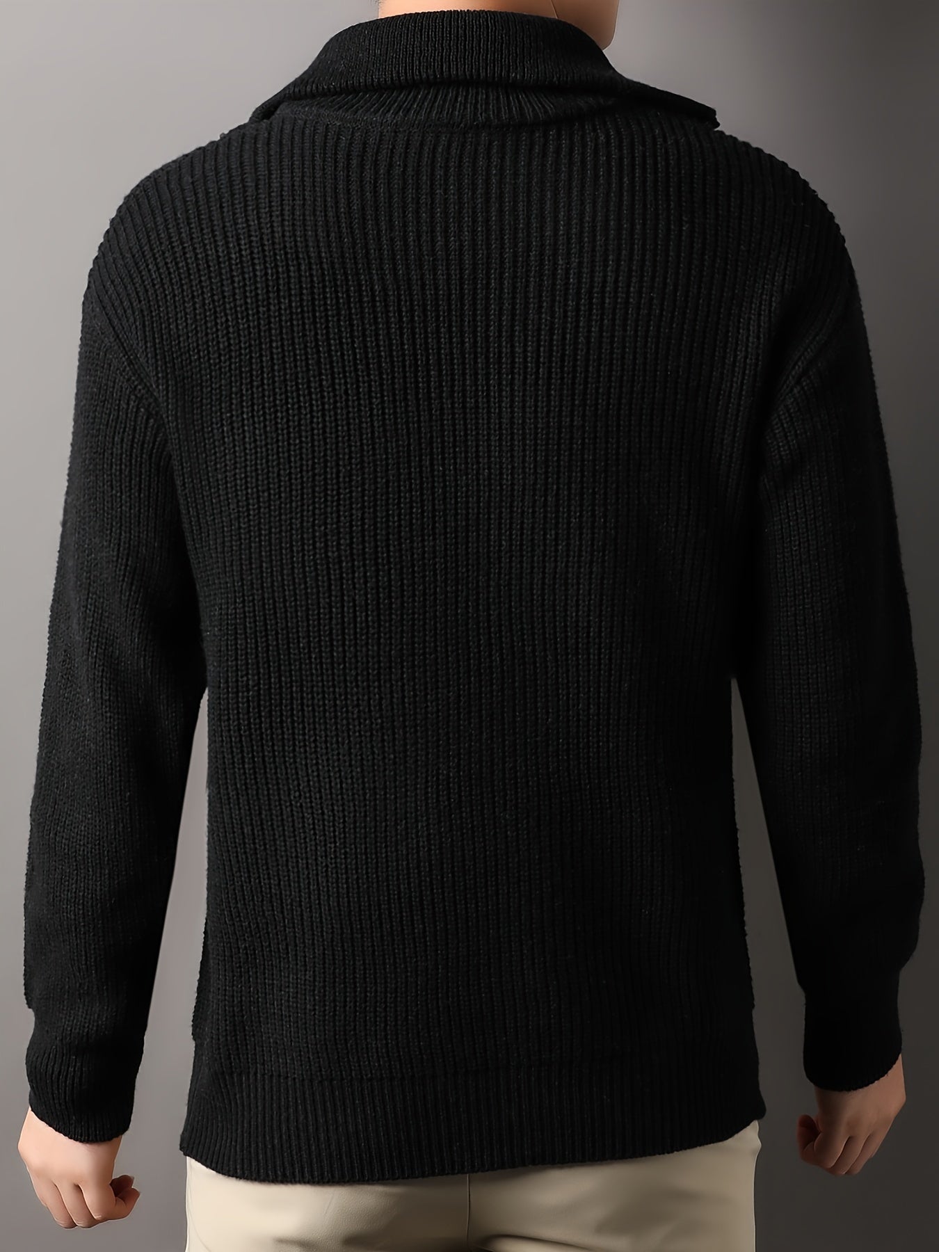 Casual, knusse gebreide trui met ritssluiting voor heren | Ideaal voor herfst/winter