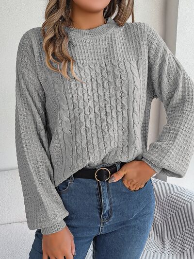 Stijlvolle trui met volumineuze kabelpatronen voor dames | Ideaal voor de herfst/winter