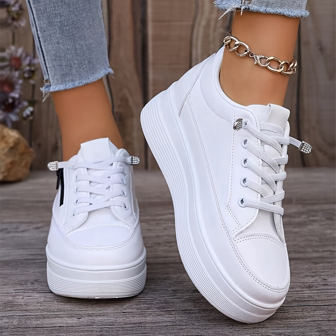 Stijlvolle enkelkleurige sportschoenen voor dames | Perfect voor casual dagen
