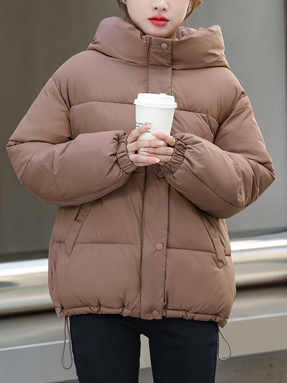 Casual puffy winterjas met vulling en rits voor vrouwen | Ideaal voor herfst/winter