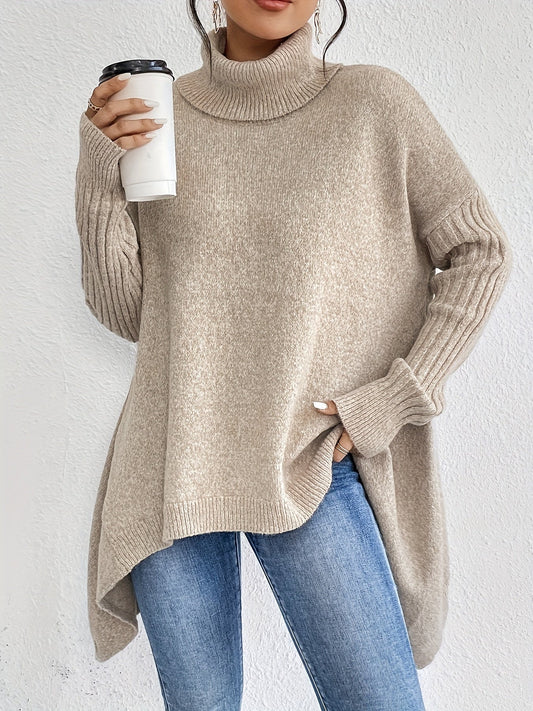 Trendy coltrui met asymmetrische zoom voor dames | Ideaal voor herfst/winter
