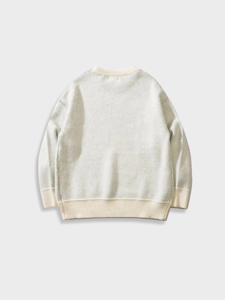 Casual gebreide vintage trui met Doberman patroon voor heren | Ideaal voor herfst/winter