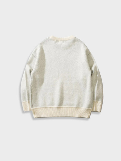 Casual gebreide vintage trui met Doberman patroon voor heren | Ideaal voor herfst/winter