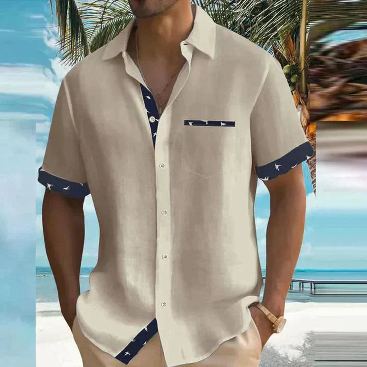 Zomerhemd lichte stof met zeewind-design voor zorgeloze dagen