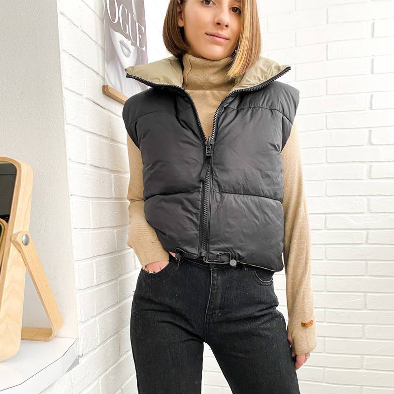 Zwarte sierlijke bodywarmer voor vrouwen elegant