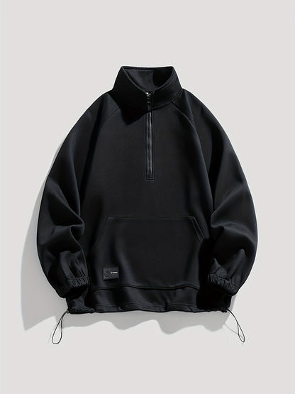 Casual trui van katoenmix met ritssluiting voor heren | Ideaal voor de herfst/winter