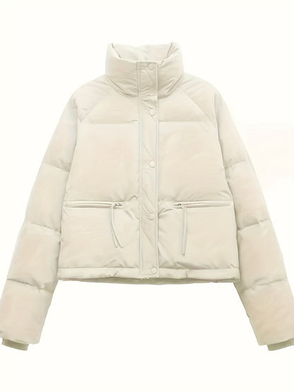 Casual Kort Gewatteerd Jack met Rits voor Dames | Perfect voor Herfst & Winter
