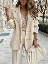 Stijlvolle blazer met revers, knopen en zakken Voor dames Ideaal voor de herfst/winter