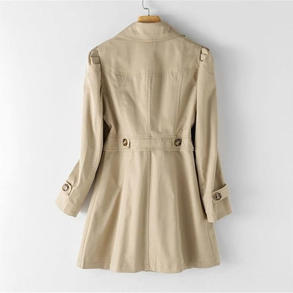 Beige waterafstotende zomer regenjas voor dames elegant