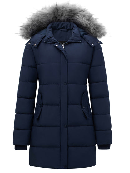 Casual parka winterjas met imitatiebont en wattering voor dames | Ideaal voor herfst/winter