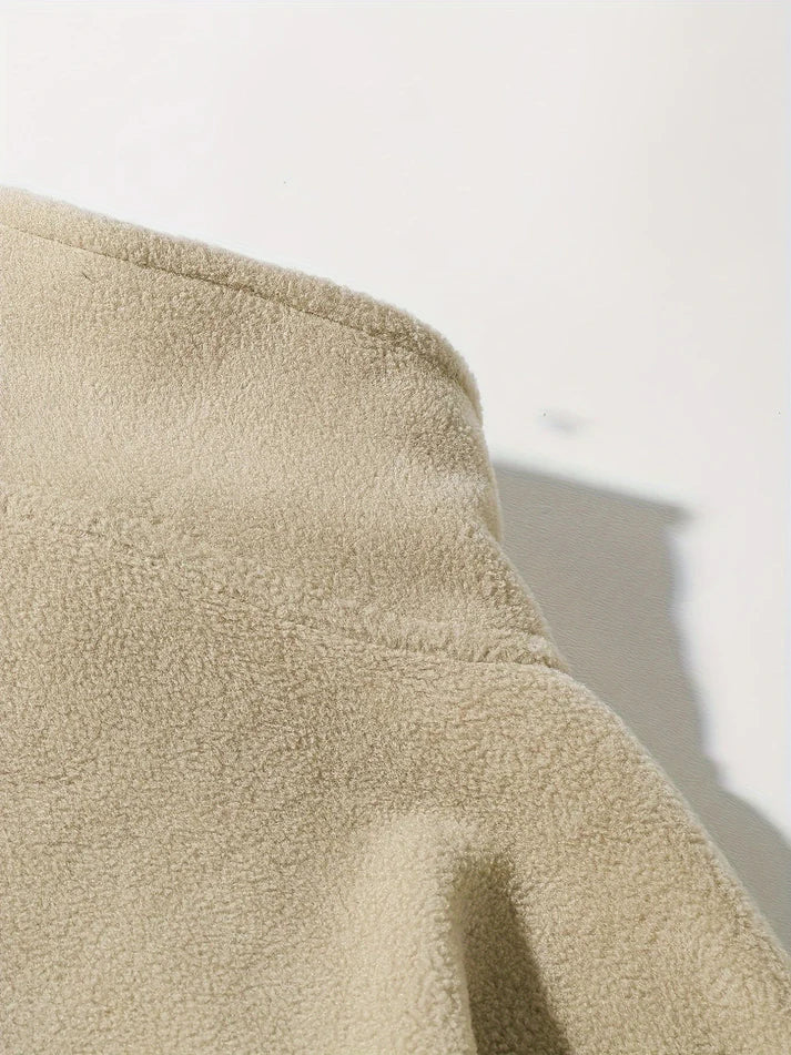 Casual fleecetrui met halve rits en kraag voor heren | Ideaal voor herfst/winter