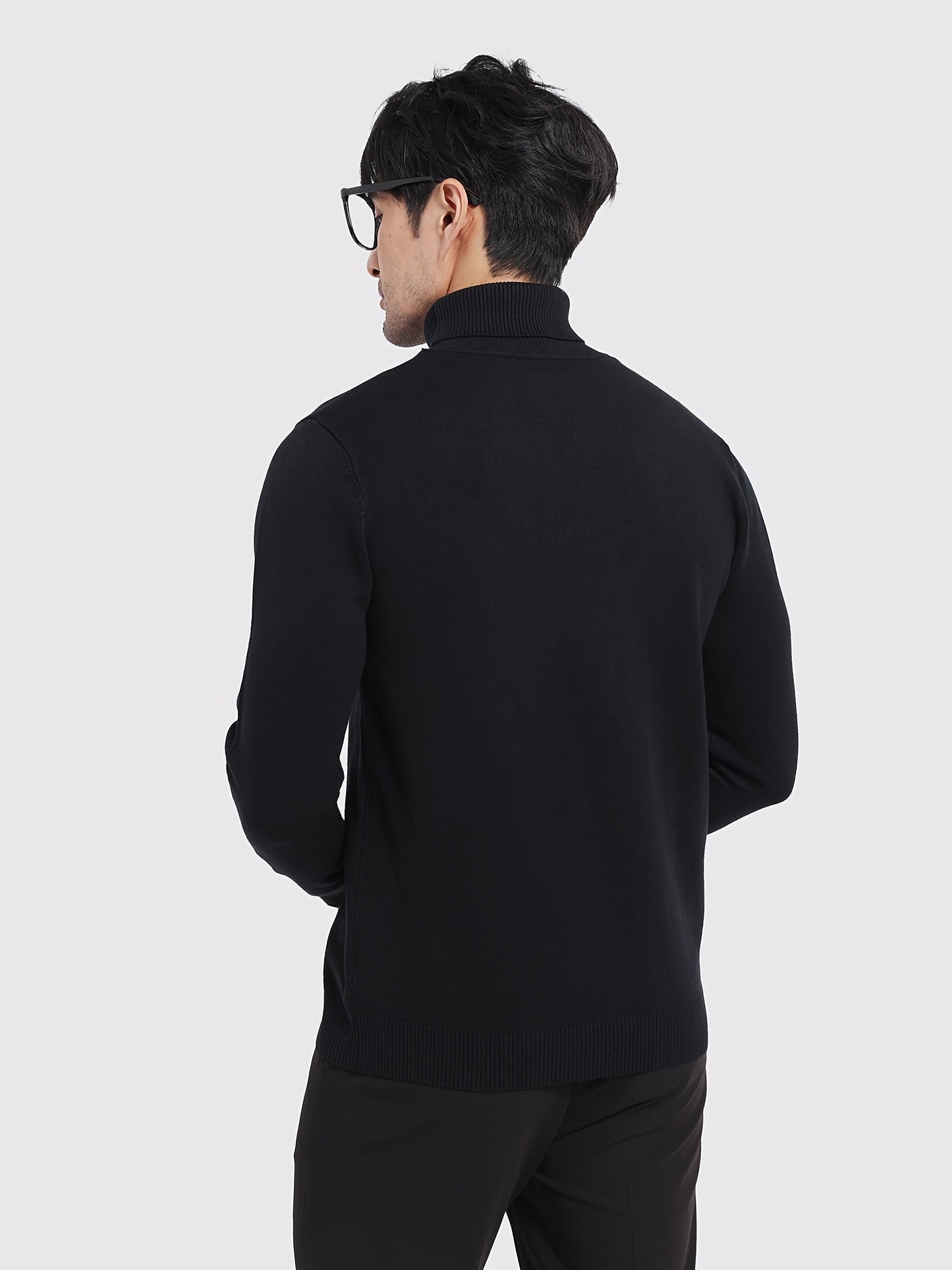 Stijlvolle warme business coltrui in zwart voor heren | Ideaal voor herfst/winter