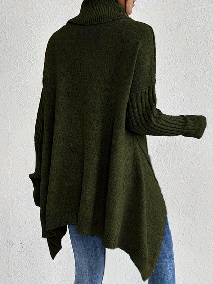 Trendy coltrui met asymmetrische zoom voor dames | Ideaal voor herfst/winter