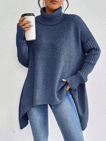 Trendy coltrui met asymmetrische zoom voor dames | Ideaal voor herfst/winter
