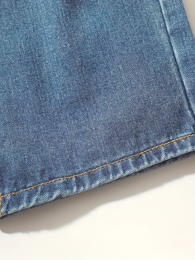 Damesbroek met losse rechte pijpen en zakken, perfect voor casual dagen