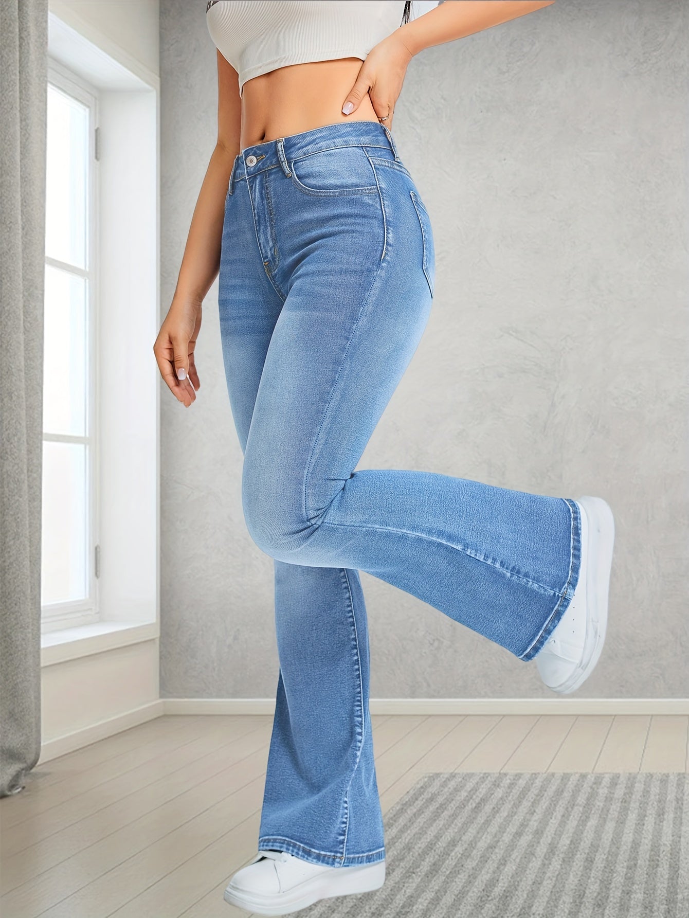 Women's High Waisted Boot Cut Denim Flare Jeans | Perfect voor casual dagen
