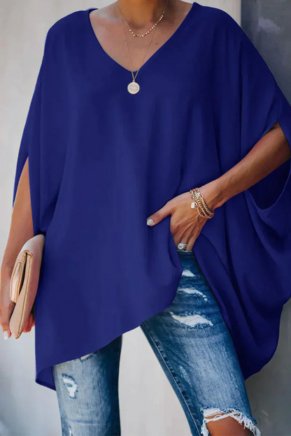 Wijdvallende blouse voor lente en zomer in frisse stijl