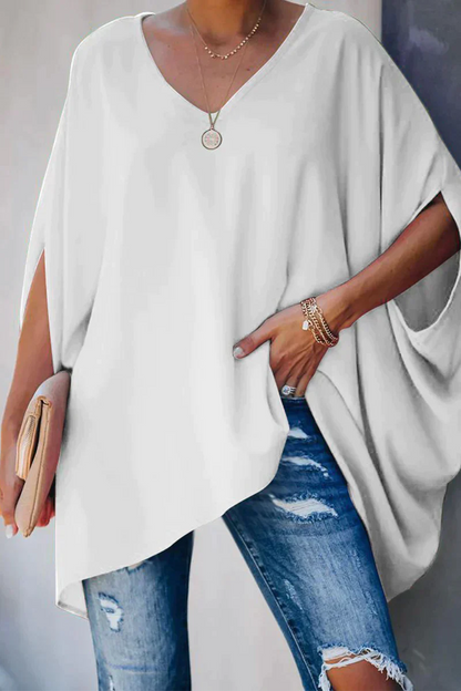 Wijdvallende blouse voor lente en zomer in frisse stijl