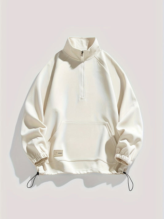 Casual trui van katoenmix met ritssluiting voor heren | Ideaal voor de herfst/winter
