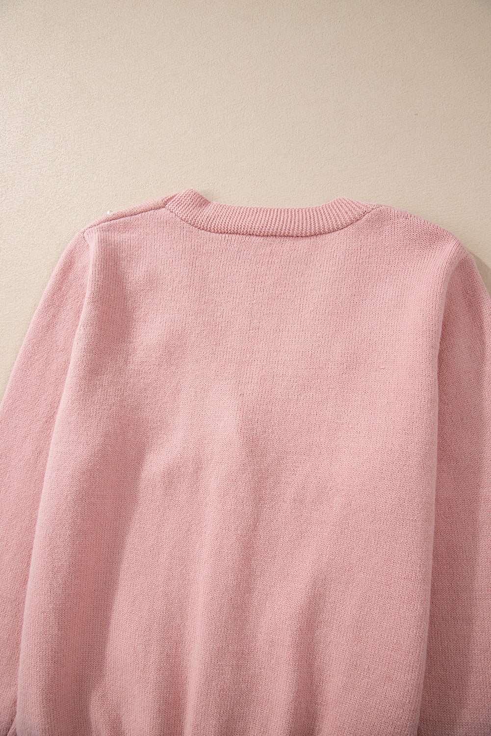 Roze kasjmier vest met parel voor dames | Ideaal voor herfst/winter