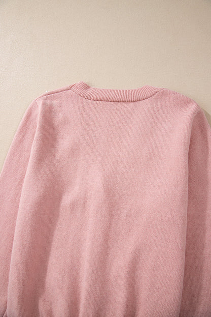Roze kasjmier vest met parel voor dames | Ideaal voor herfst/winter