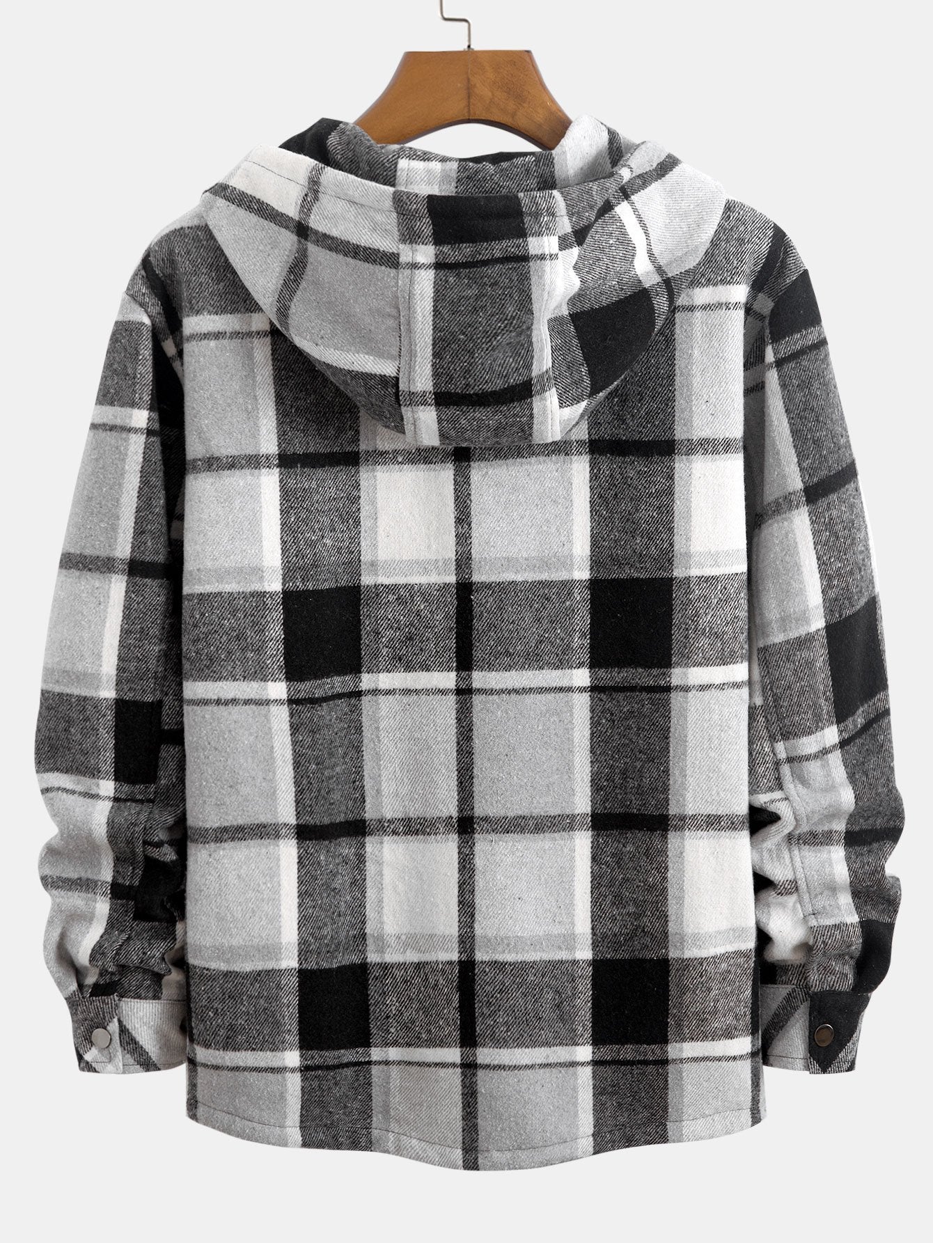 Teddy gevoerd geruit shirt met capuchon