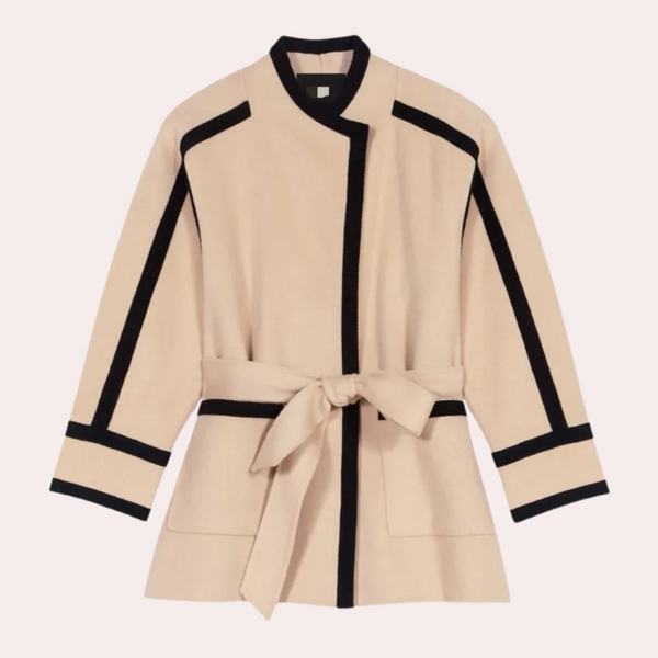 Khaki riemjas voor dames elegant en stijlvol