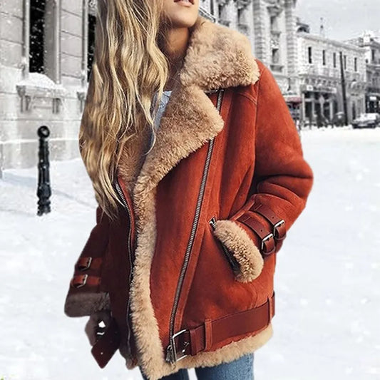Stijlvolle Leren Jas met Gespdetails - Tijdloze Elegantie en Perfecte Pasvorm