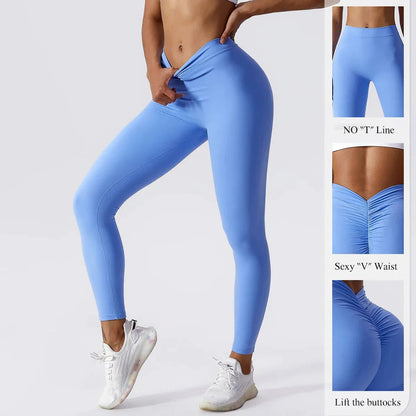 Strakke compressie yoga fitnesslegging donkerblauw elegant