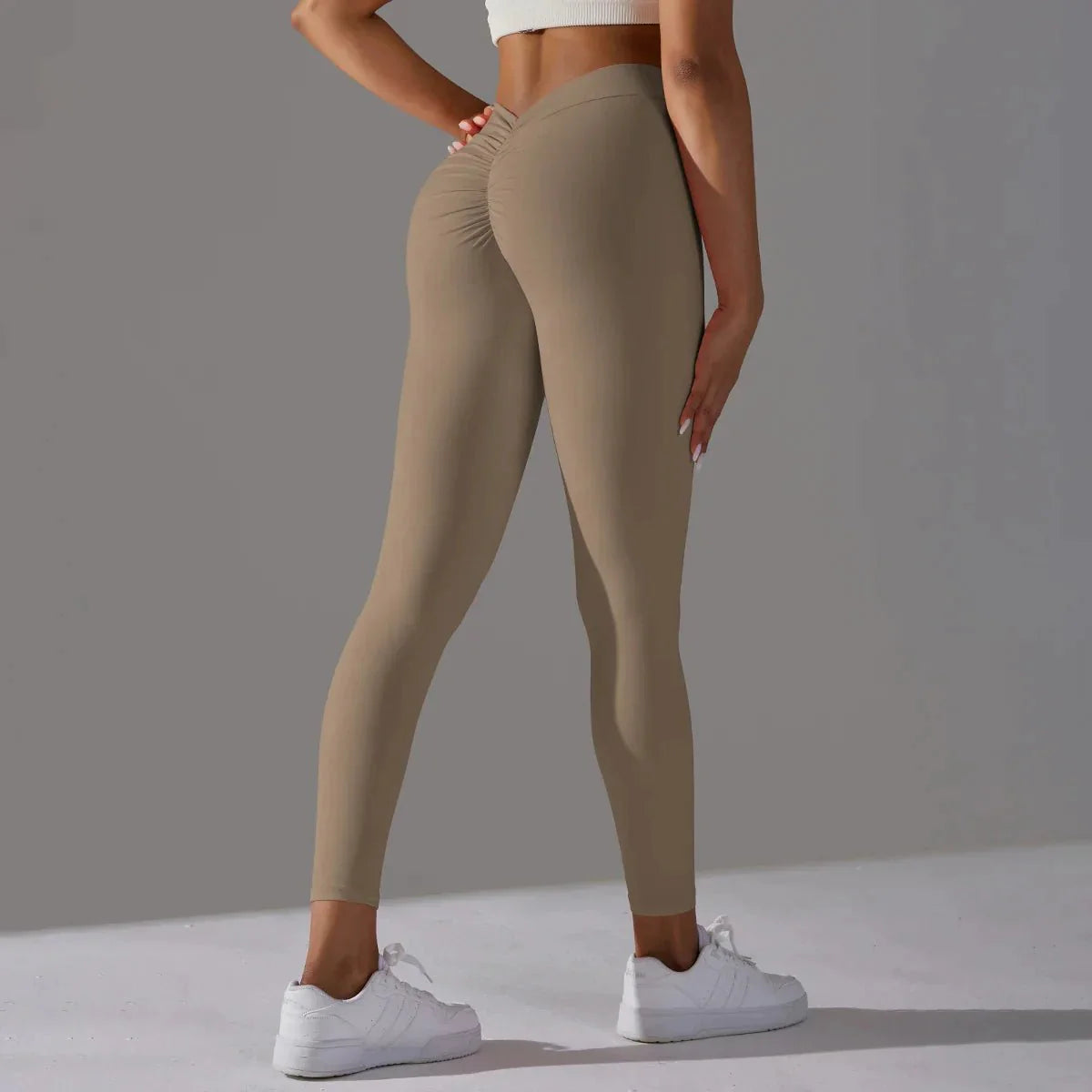 Strakke compressie yoga fitnesslegging donkerblauw elegant