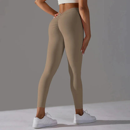 Strakke compressie yoga fitnesslegging donkerblauw elegant