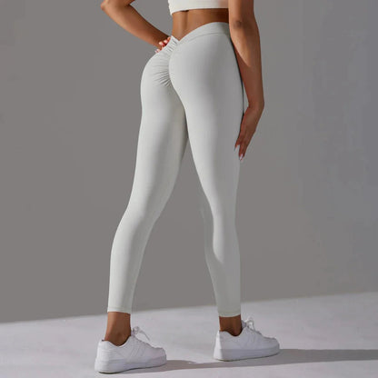 Strakke compressie yoga fitnesslegging donkerblauw elegant