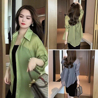 Zijden chiffon overhemd elegant en veelzijdig