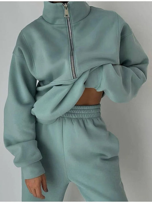 Luxe Fleece Set - Comfortabele en Stijlvolle Outfit voor Elke Dag