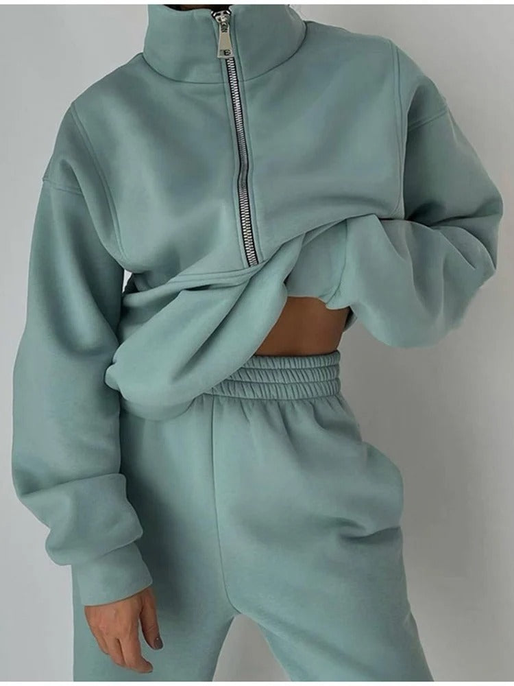 Luxe Fleece Set - Comfortabele en Stijlvolle Outfit voor Elke Dag