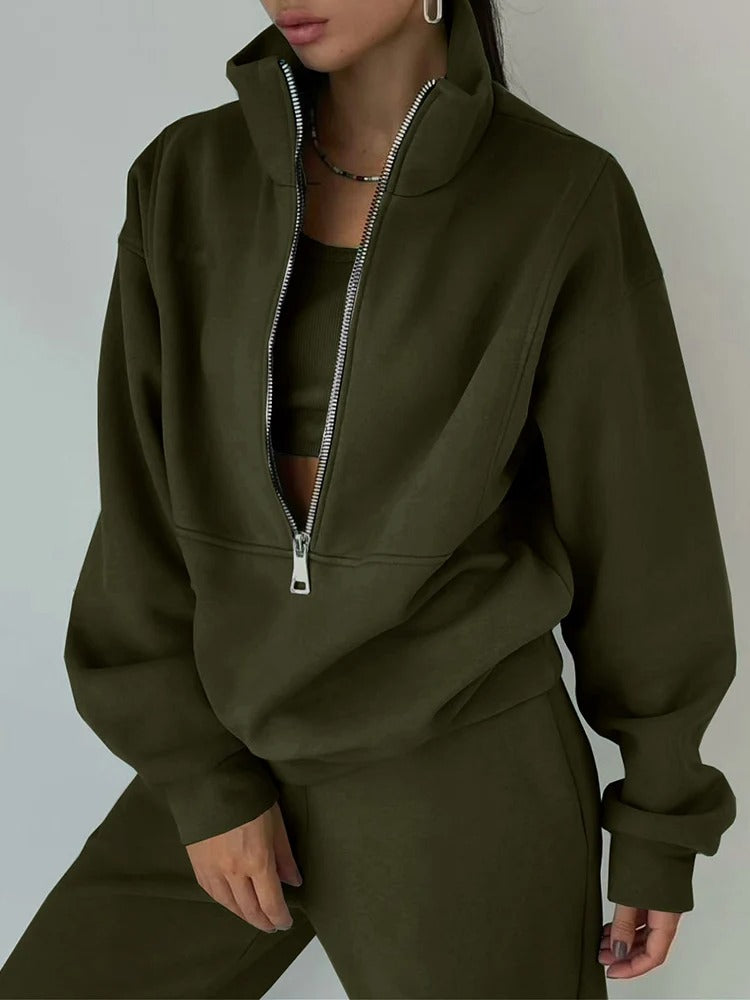 Luxe Fleece Set - Comfortabele en Stijlvolle Outfit voor Elke Dag