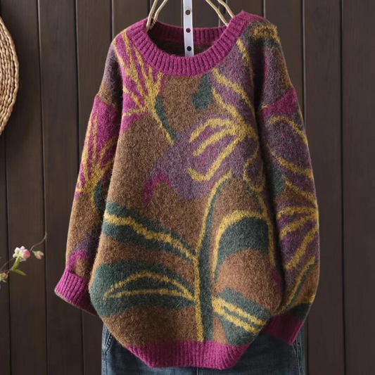 Elegante trui met bloemenmotief voor dames
