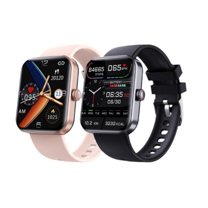 Zwarte smartwatch met bloedsuikermeting voor iOS en Android