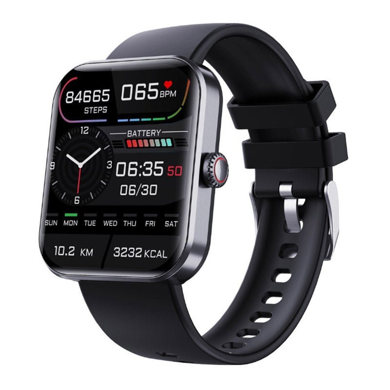 Zwarte smartwatch met bloedsuikermeting voor iOS en Android