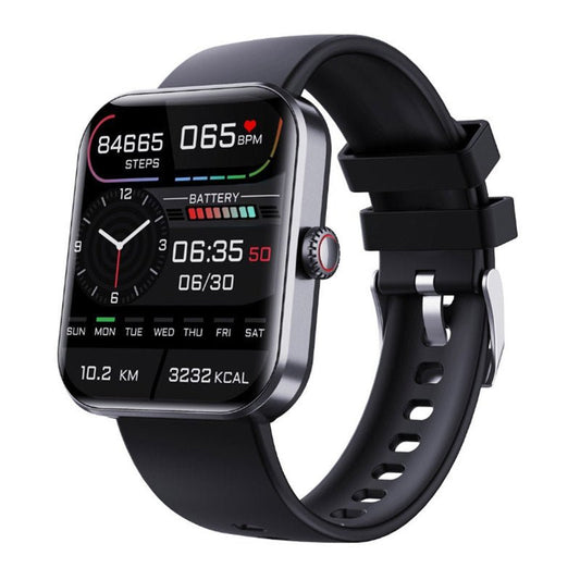 Zwarte smartwatch met bloedsuikermeting voor iOS en Android